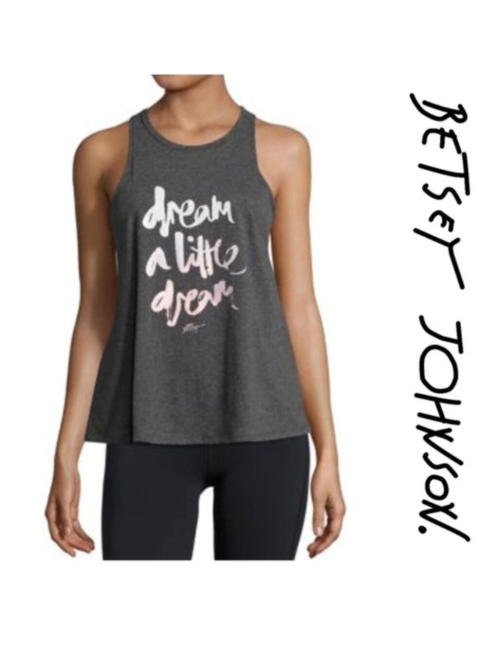 Betsey Johnson | Dream A Little Dream Racer Front Swing Tank | Size Extra Small